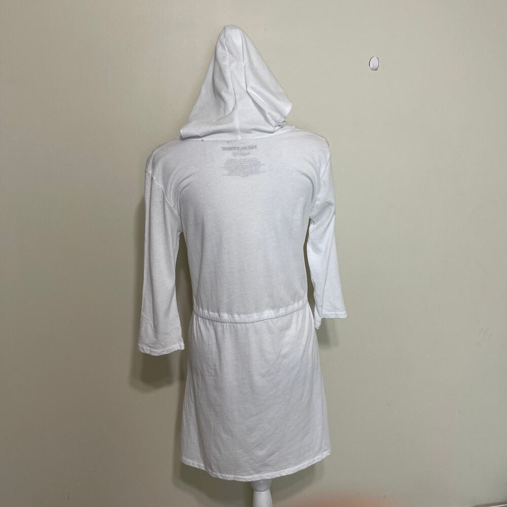 Realtree Womens Training Camp T Shirt Midi Dress with Hoodie White Large - Picture 8 of 11